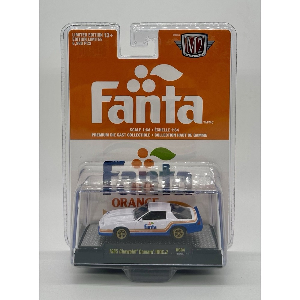 M2 Machines Fanta 1985 Chevrolet Camaro IROC-Z Orange White 1:64 NEW